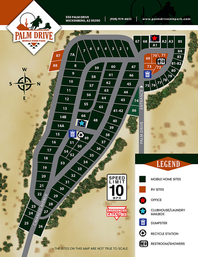 Palm Drive Resort - park map